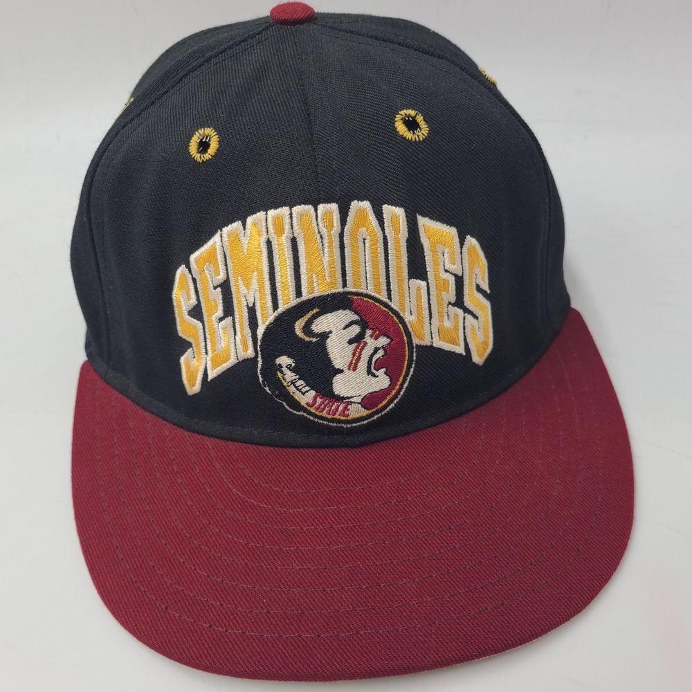 Vintage Florida State Seminoles Hat Fitted (Seems 7 5/8) Pro Line Black Red NCAA